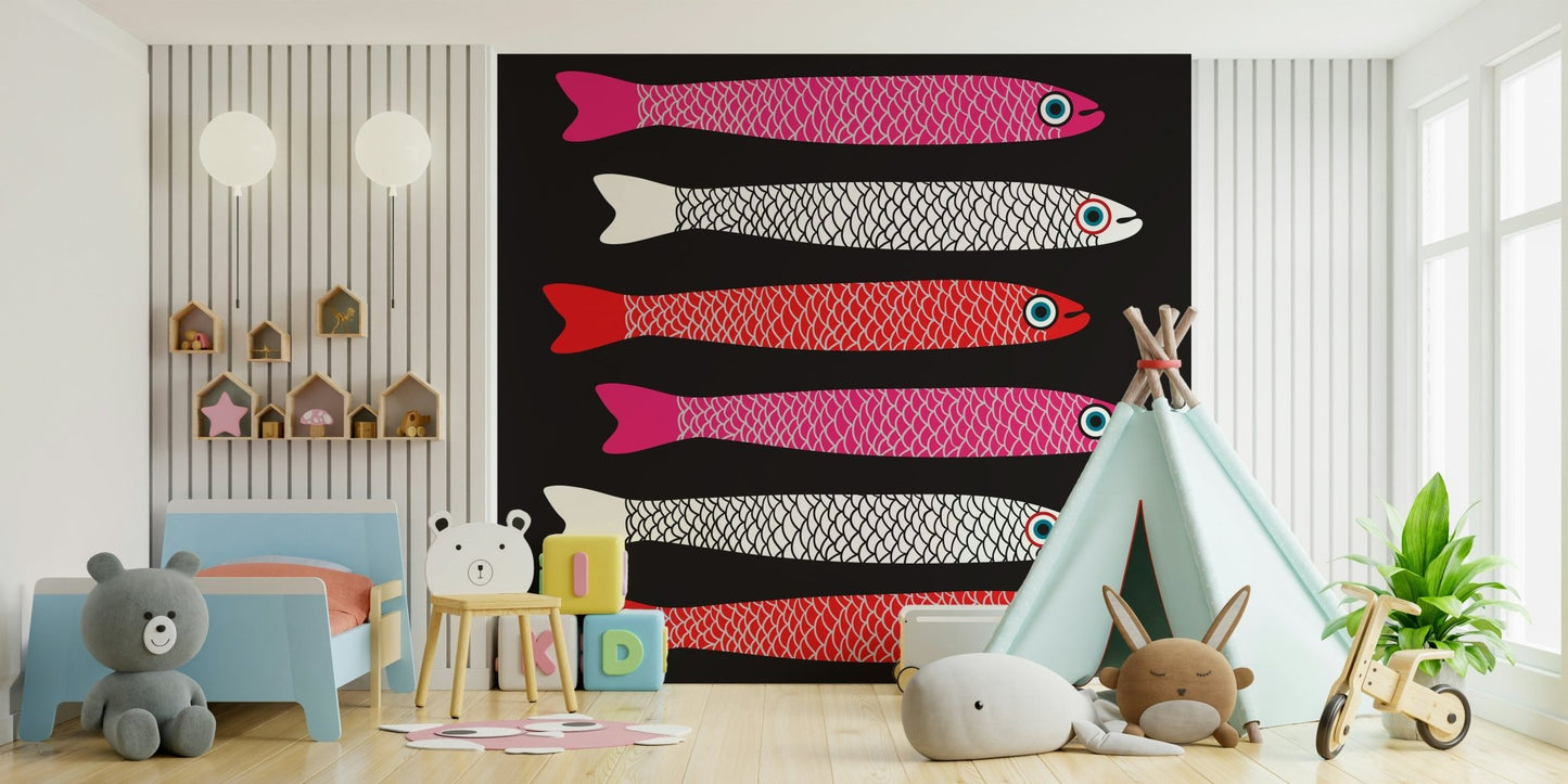 Dark background fish wallpaper
