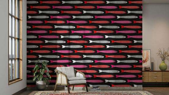 Anchovies retro wallpaper design, GD2566