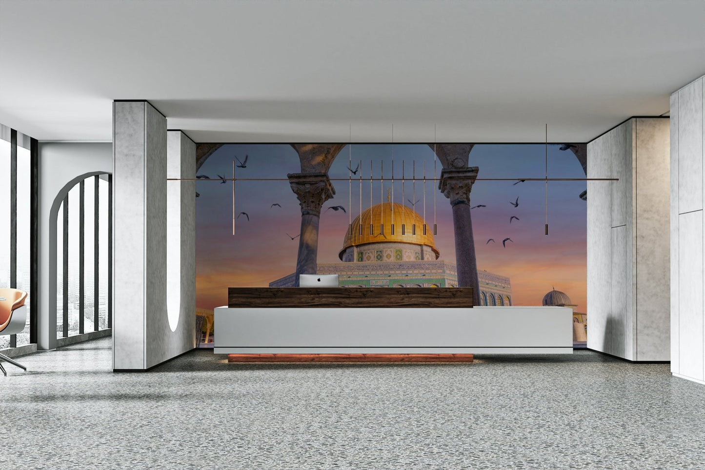 Faith-inspired mural with historical backdrop, GD1962