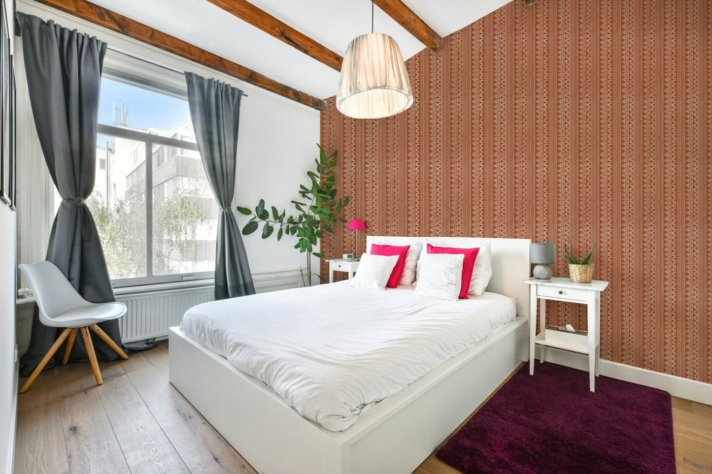 Serene abstract scene with friendly shapes

