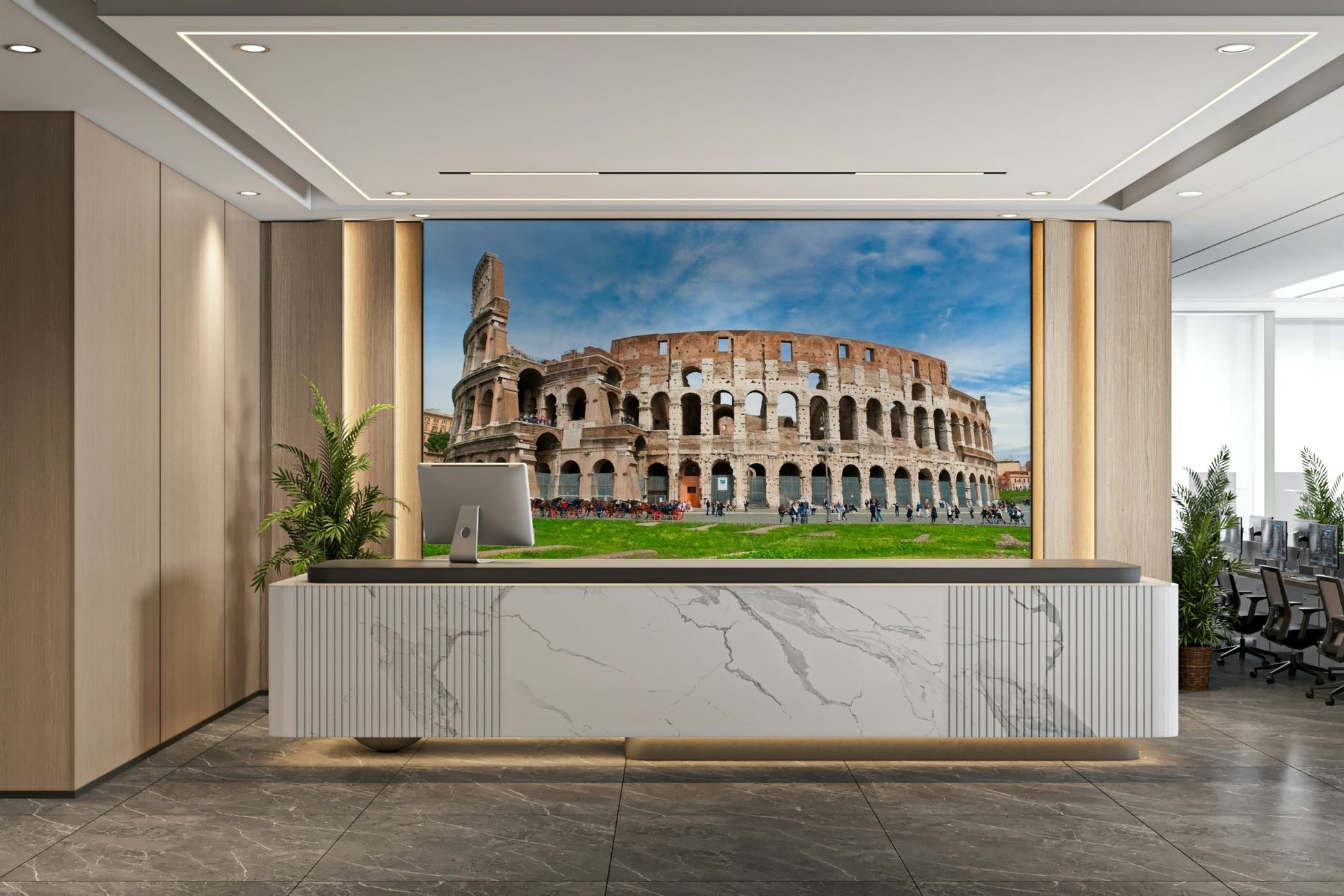 Ancient Grandeur Colosseum wallpaper

