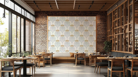 Old world motif wallpaper in earthy tones
 GD654
