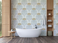 Rustic wallpaper showcasing ancient pattern art

