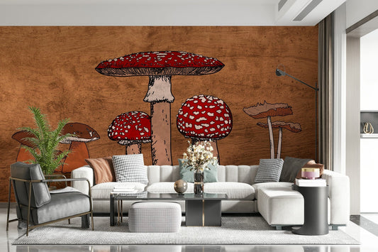 Ancient Mushrooms Wall Mural