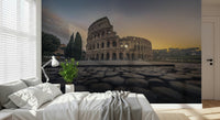 A graceful subtle pattern wall mural in warm, golden tones., GD5871