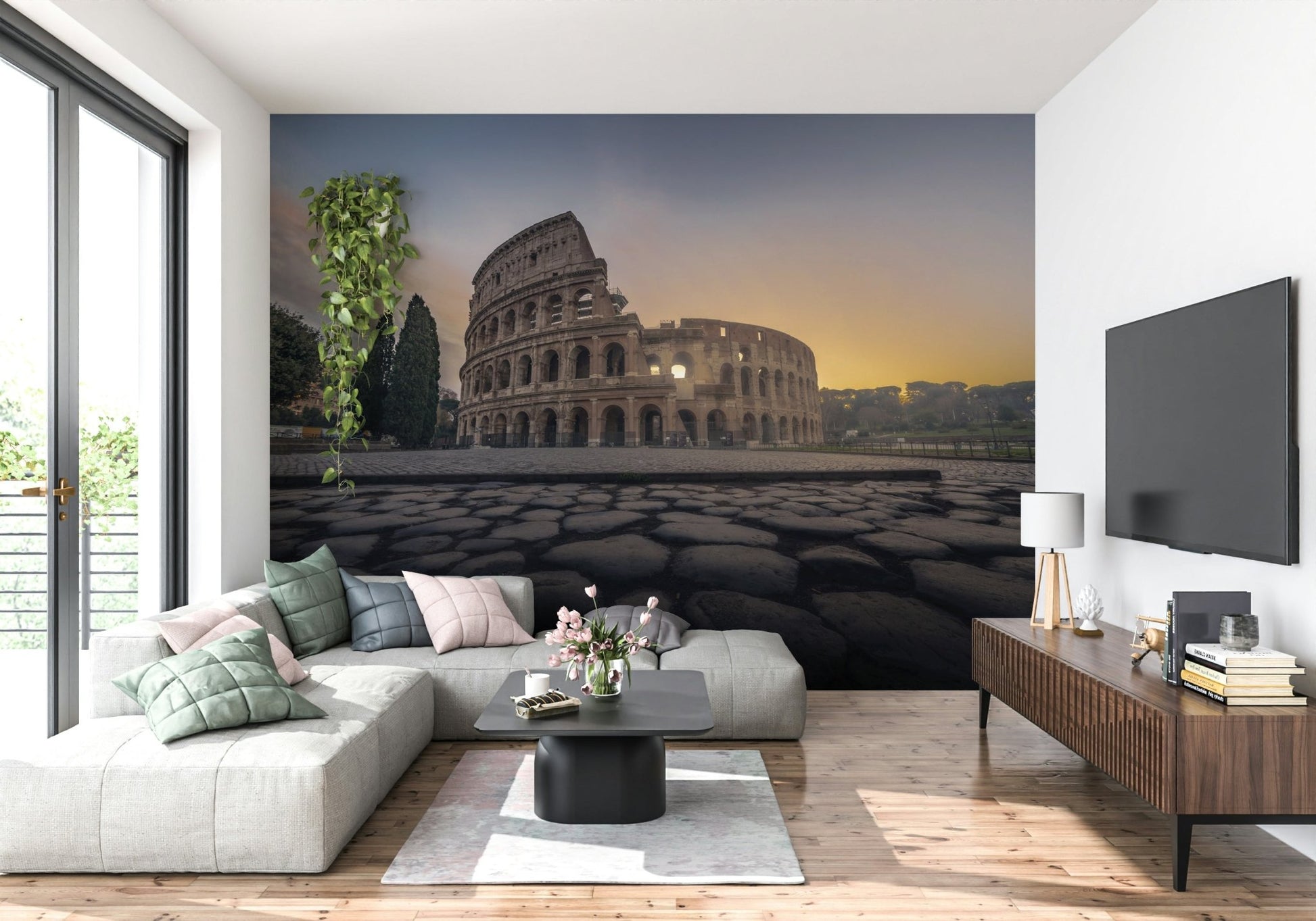 An artistic nature inspired mural for home decor., GD5871