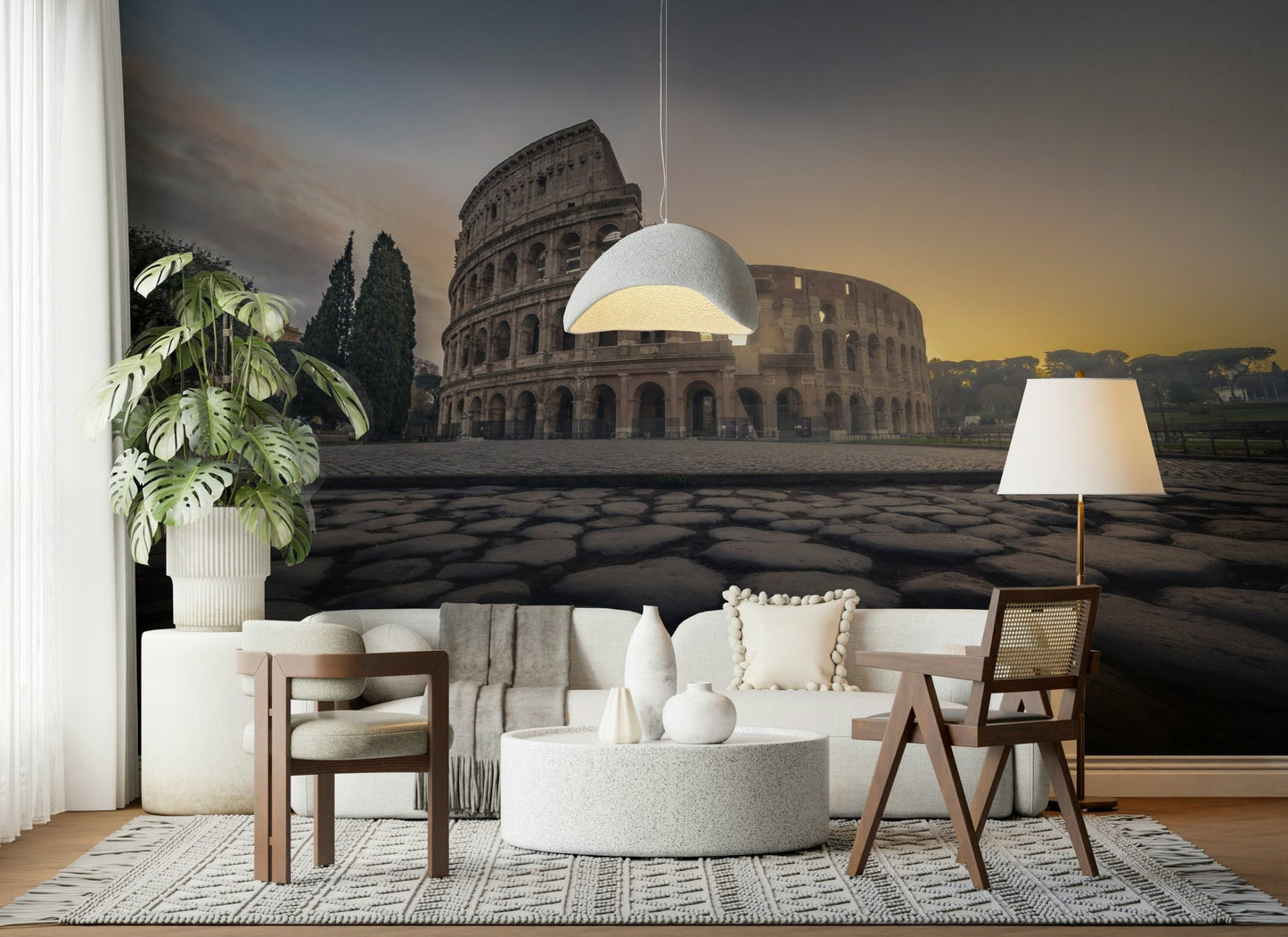 A contemplative gentle design wallpaper mural for a feature wall., GD5871
