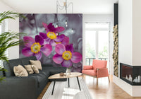 High definition floral print for a minimalist lounge interior