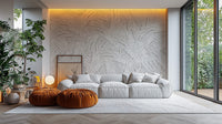 Hermes-inspired feather mural adds grace to your walls. B635
