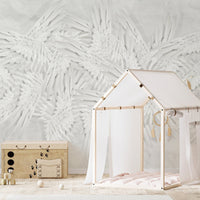 Artistic Angelic Aegis wallpaper with detailed feather motifs. B635
