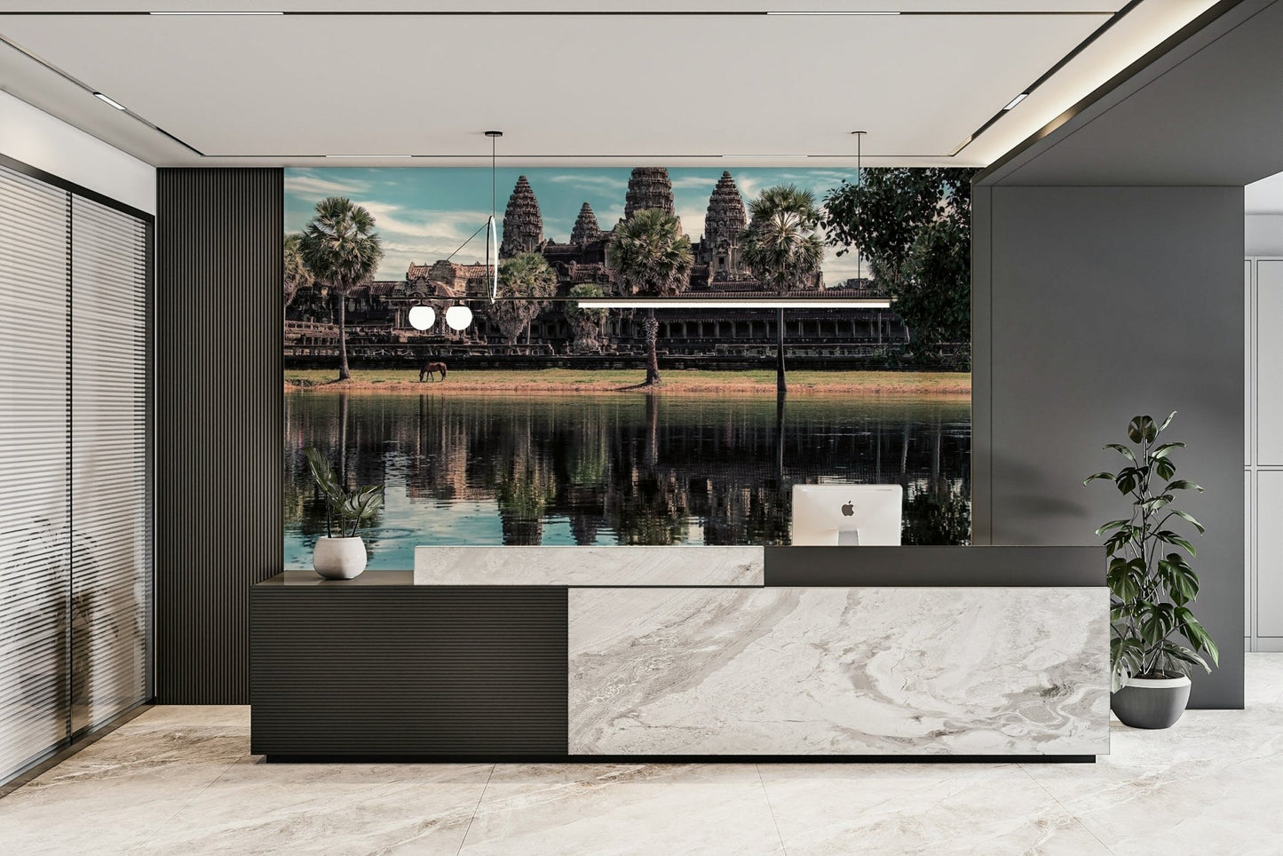 Angkor Wat Reflection Wall Mural