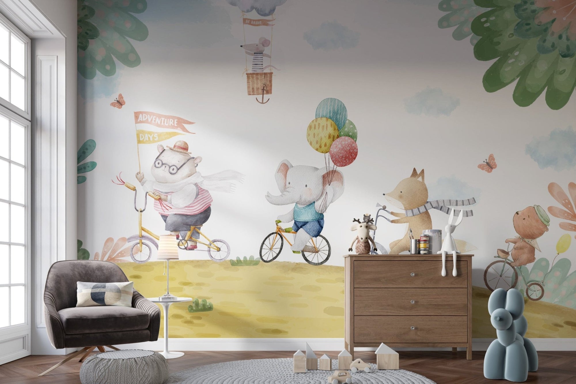 Wildlife Adventure Kids Wallpaper C242
