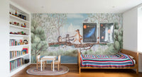 Animal Adventure Wall Mural with rabbits and raccoon, GD9169