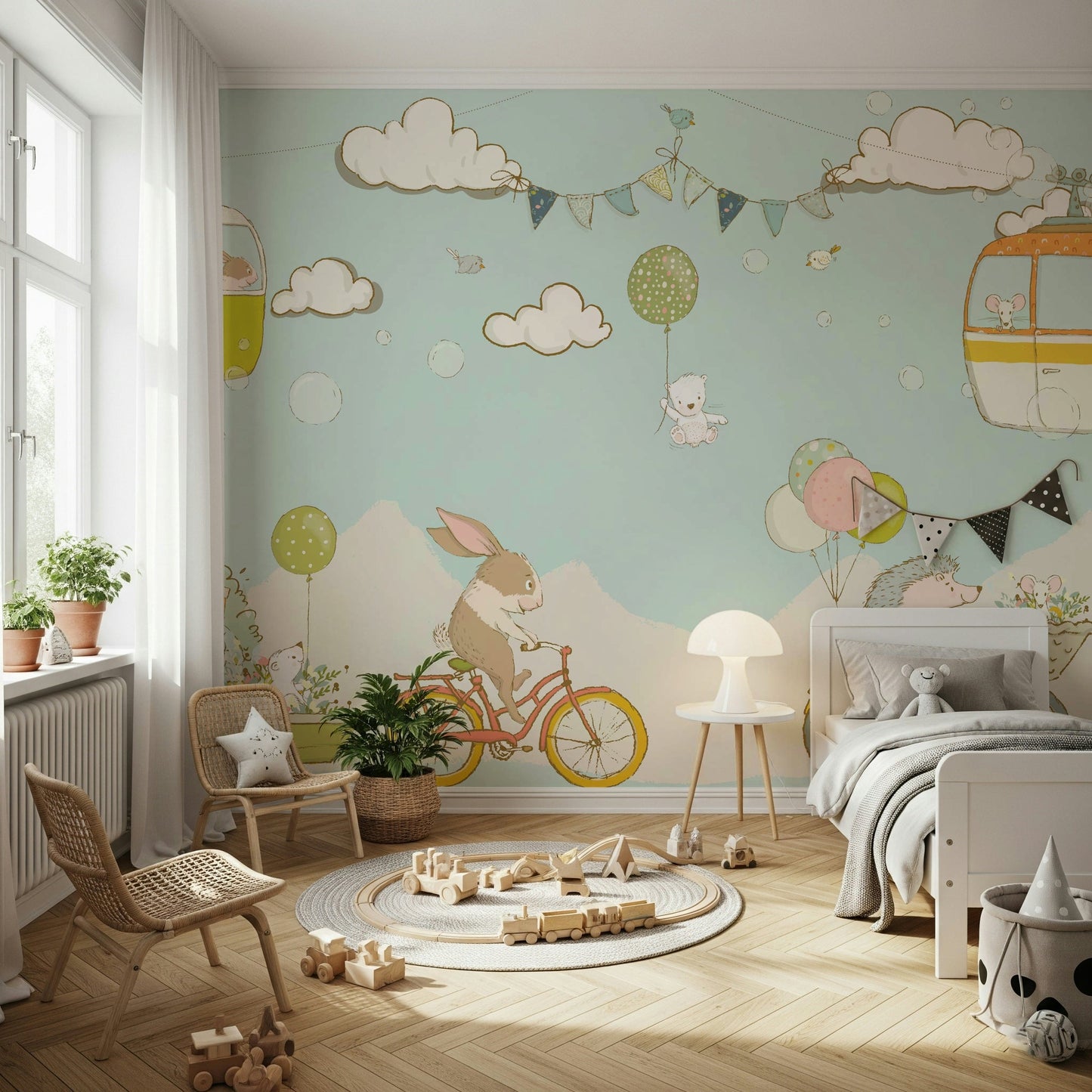 A serene jungle safari wall mural for your decor.