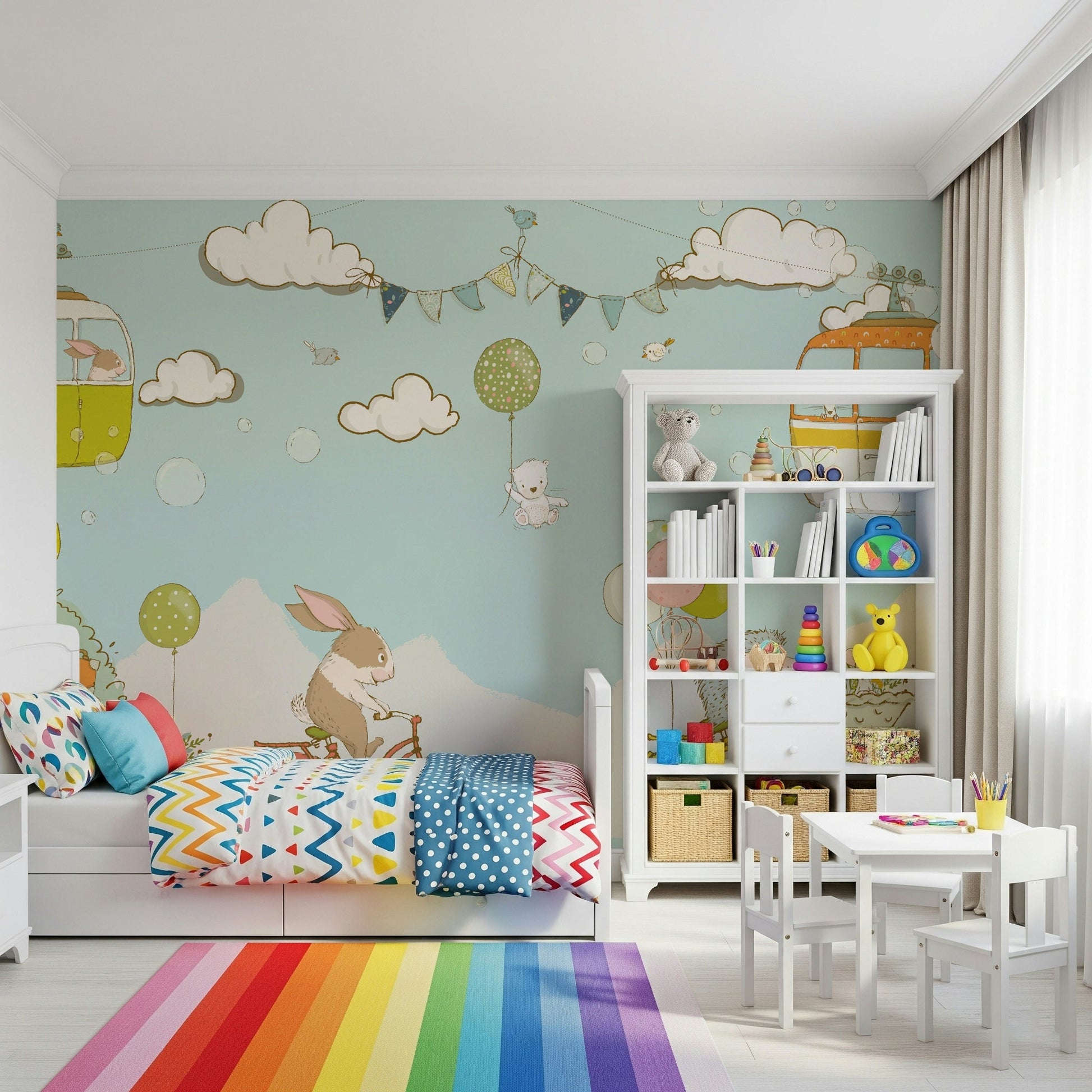 An artistic minimalist form mural for home decor.