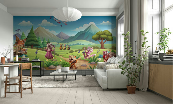 Mural wallpaper of an animal bandstand vista GD4242

