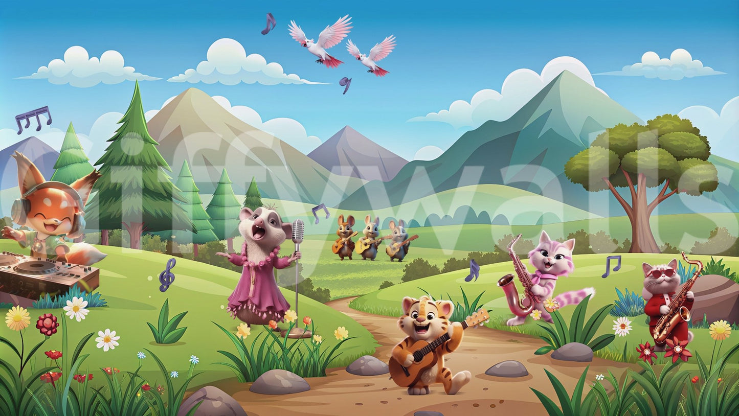 Animal bandstand vista, peaceful and calm

