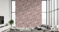 Relaxed family space shaped by Animal Portraits Gallery Wallpaper and warm tones