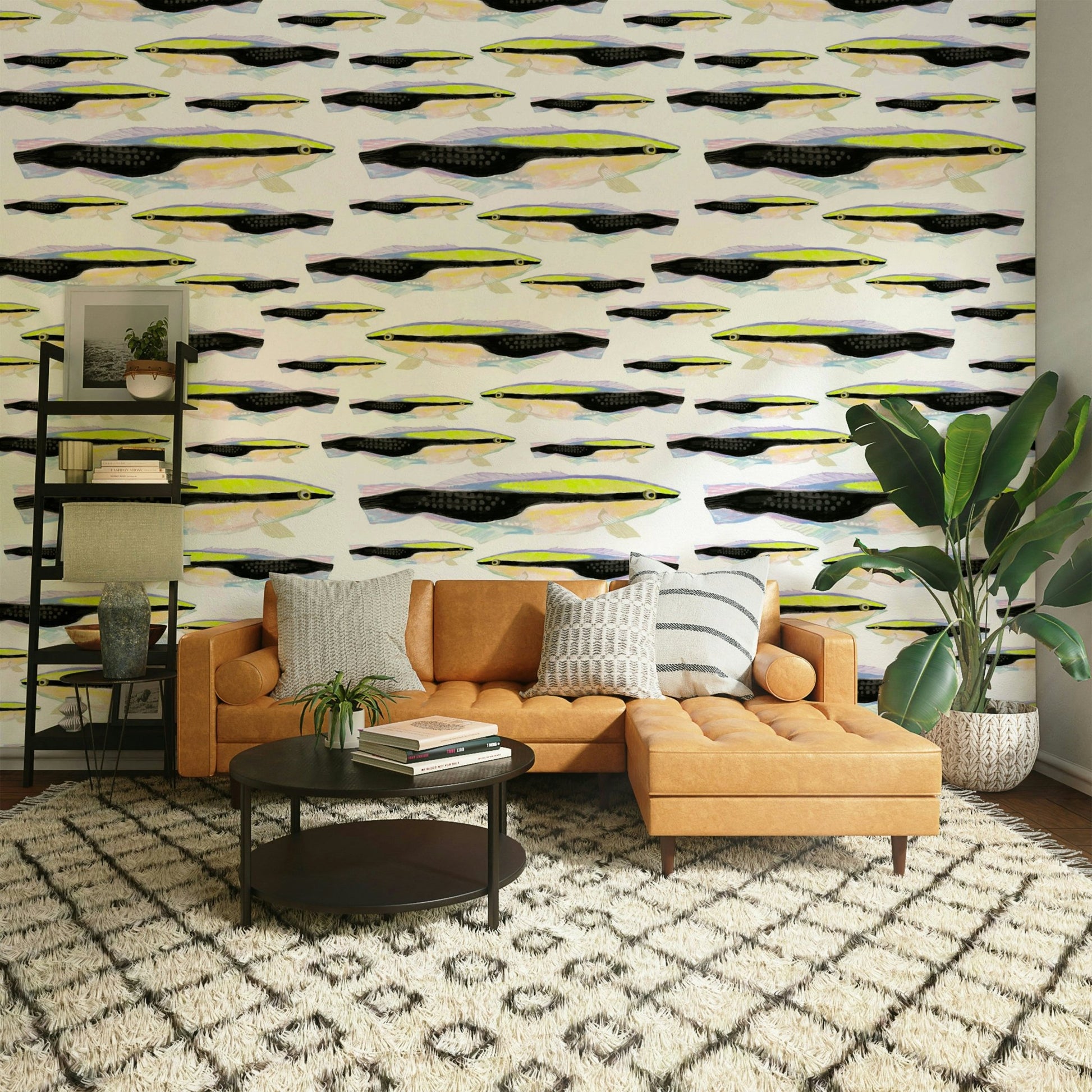 Detailed animal illustrations mural, GD2101