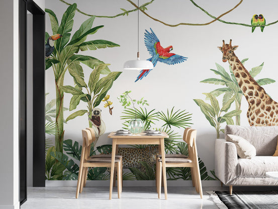 Animals kingdom and plants wallpaper mural A437
