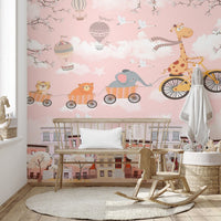Playful mural wallpaper for children's room Kids-09

