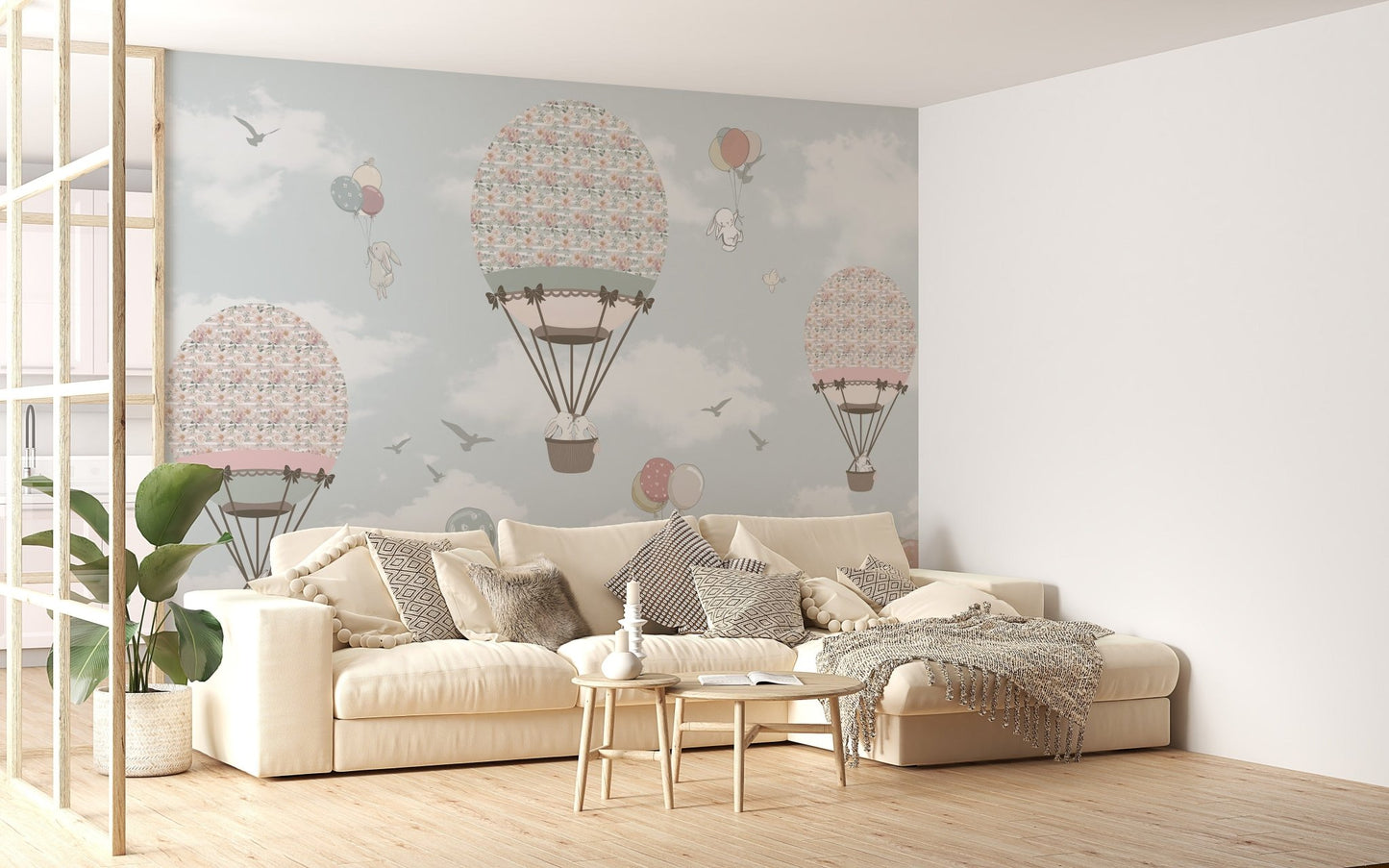 Animated Animals Sky Wallpaper Mural - Giffywalls A611