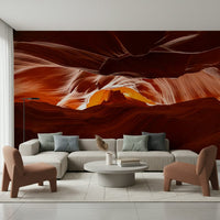 Antelope's Embrace Wall Mural in a sophisticated dining area for an accent wall wallpaper.