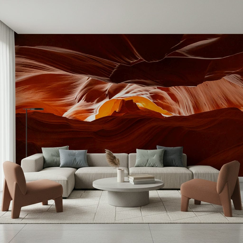 Antelope's Embrace Wall Mural in a sophisticated dining area for an accent wall wallpaper., GD5741