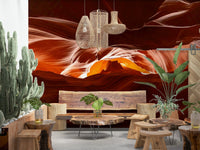 Soft focused wildlife art for a quiet study space wall mural wallpaper.