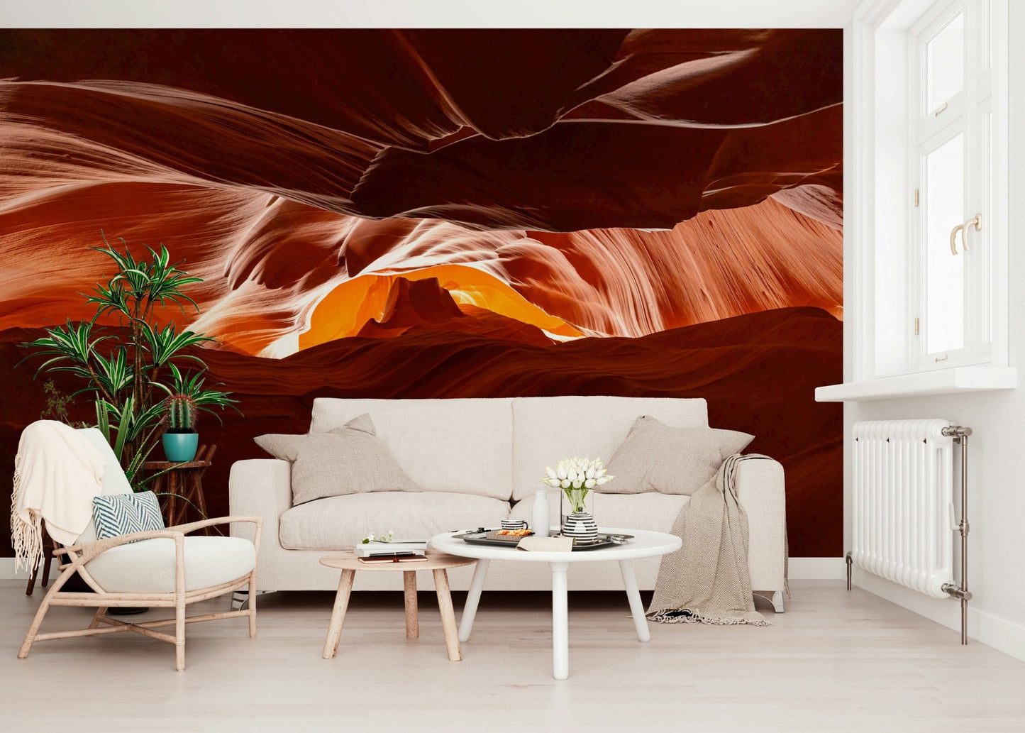 Minimalist animal portrait wall mural for a contemporary home office wallpaper.