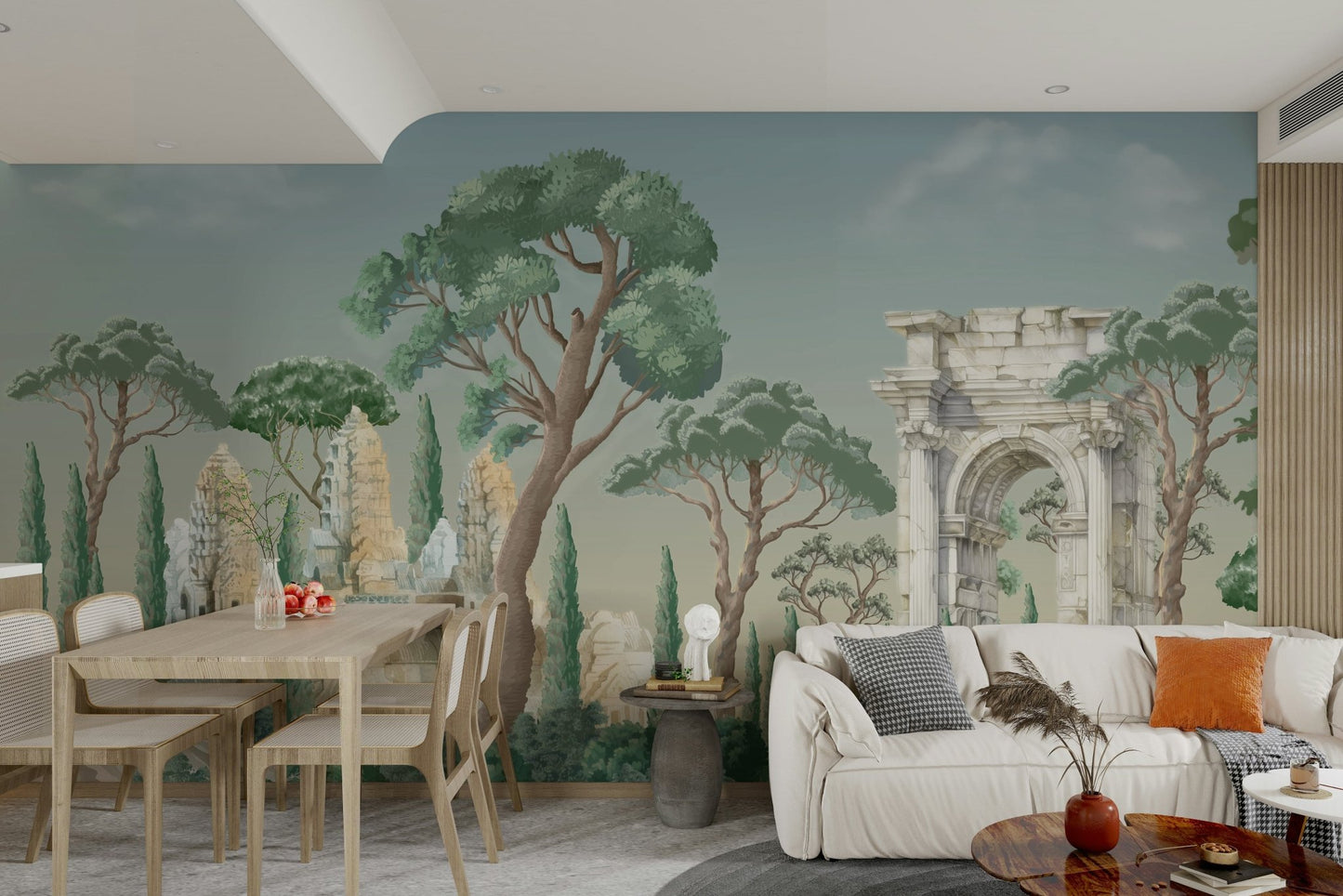 Antique Arch & Temple Wallpaper Mural