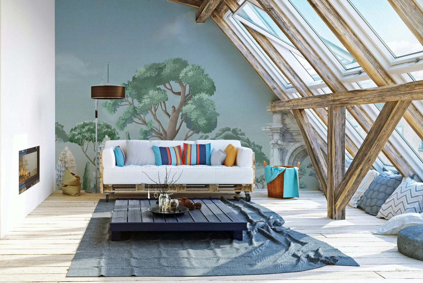 Antique Arch & Temple Wallpaper Mural