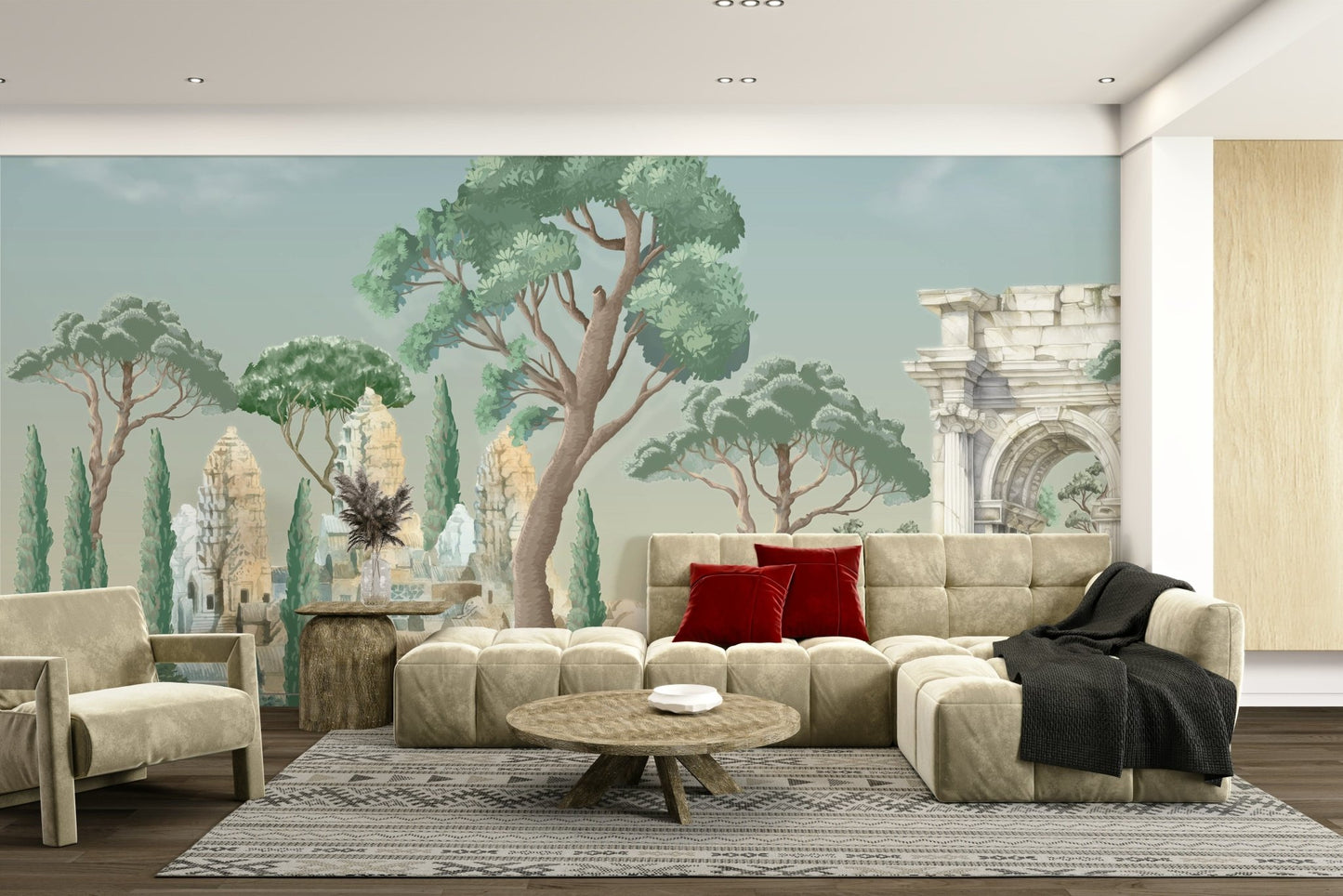 Antique Arch & Temple Wallpaper Mural