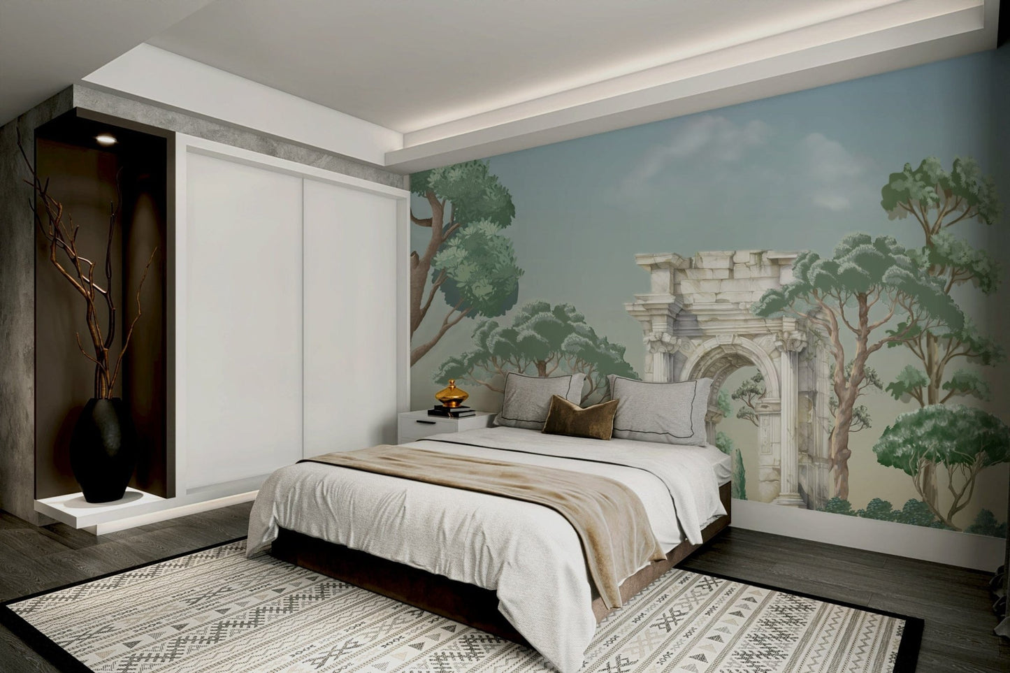 Antique Arch & Temple Wallpaper Mural