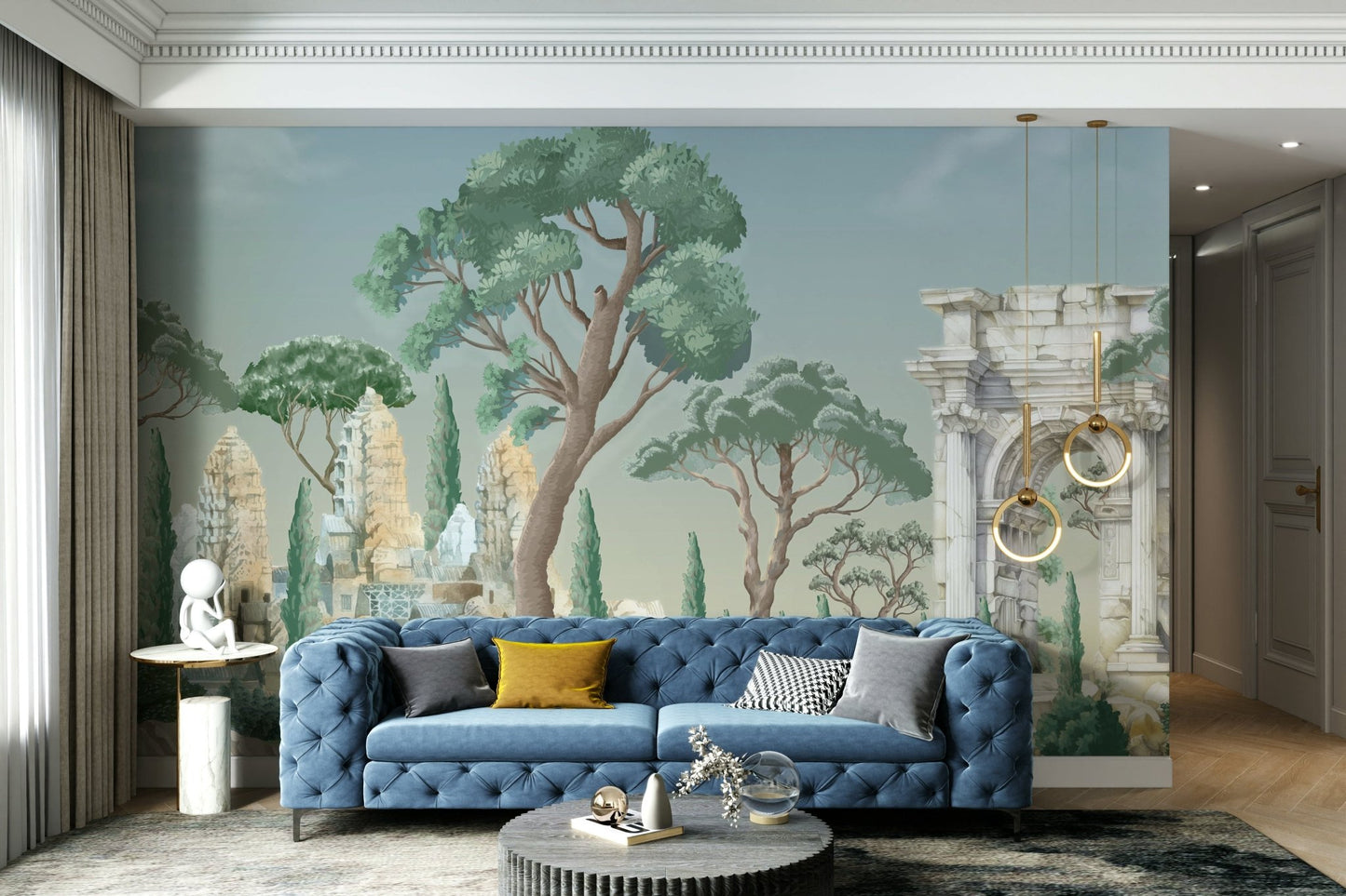 Antique Arch & Temple Wallpaper Mural