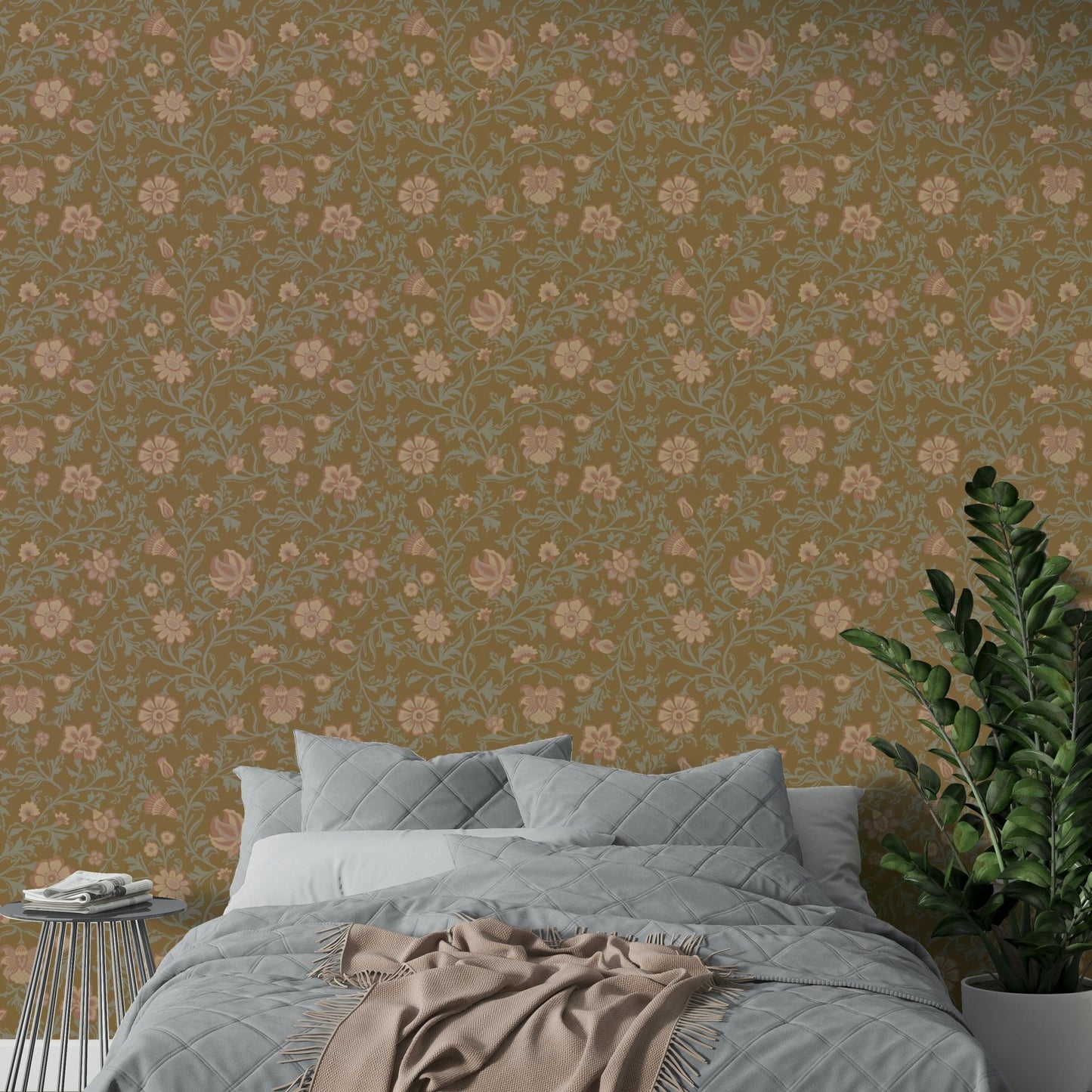 Timeless flower wallpaper on walls

