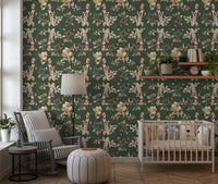 Fine trailing stems shape Antique Cream Botanical Wallpaper beautifully, GD9475