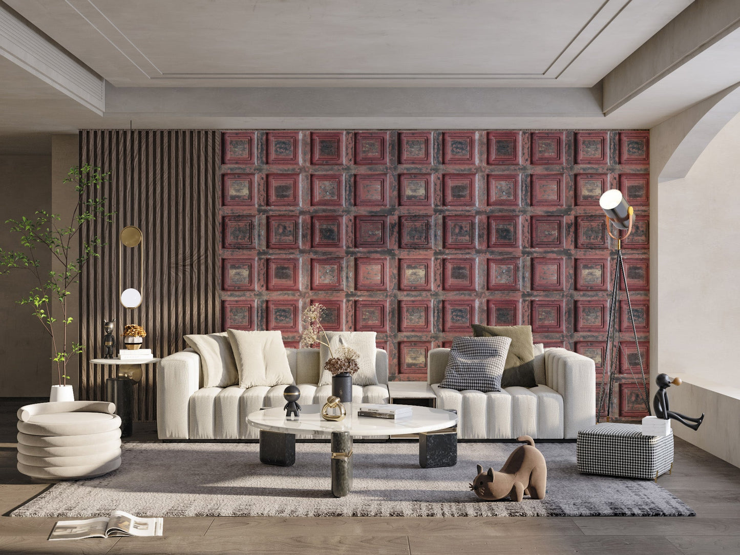Distressed vintage wall panel  B708
