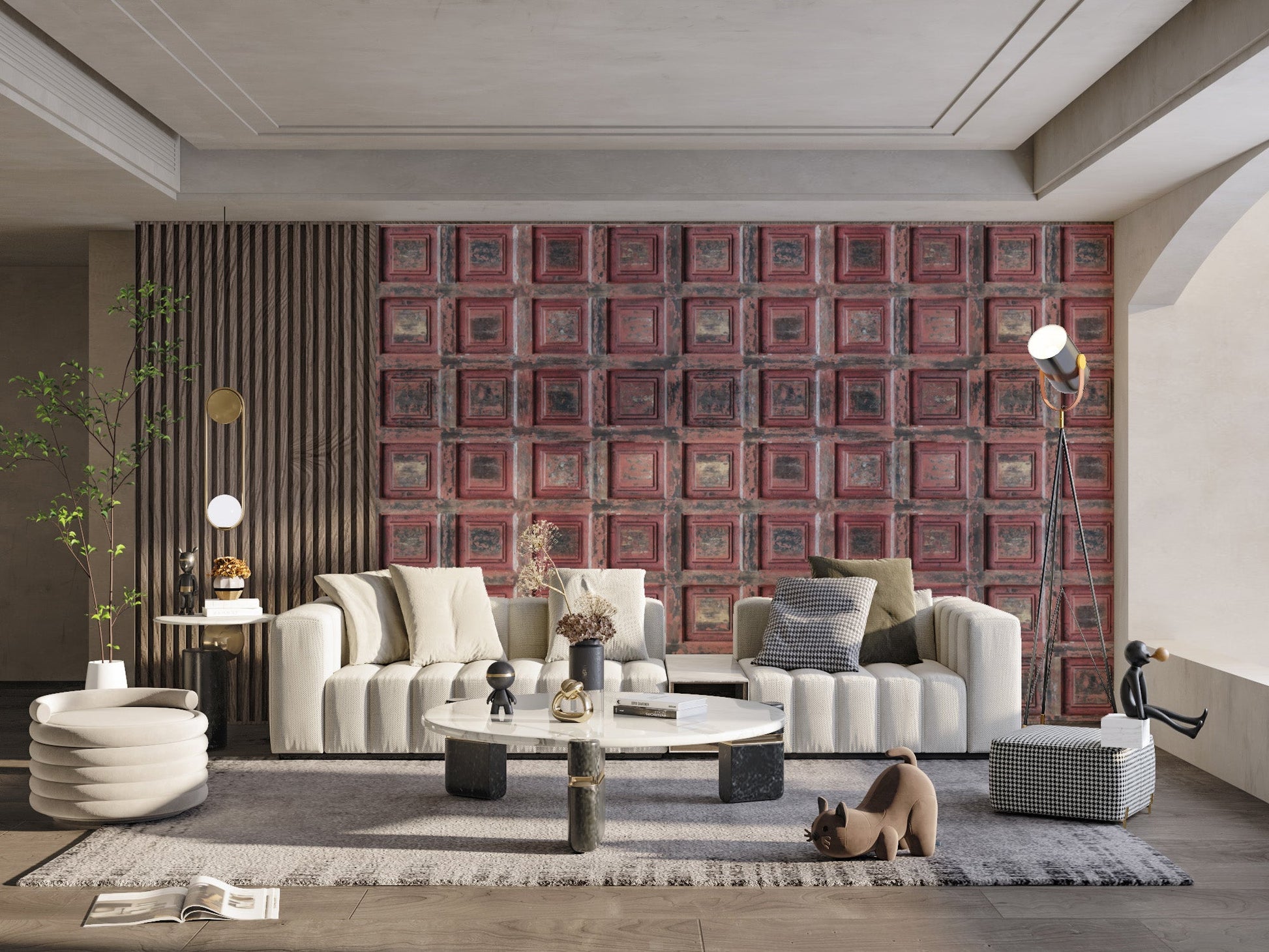 Distressed vintage wall panel  B708
