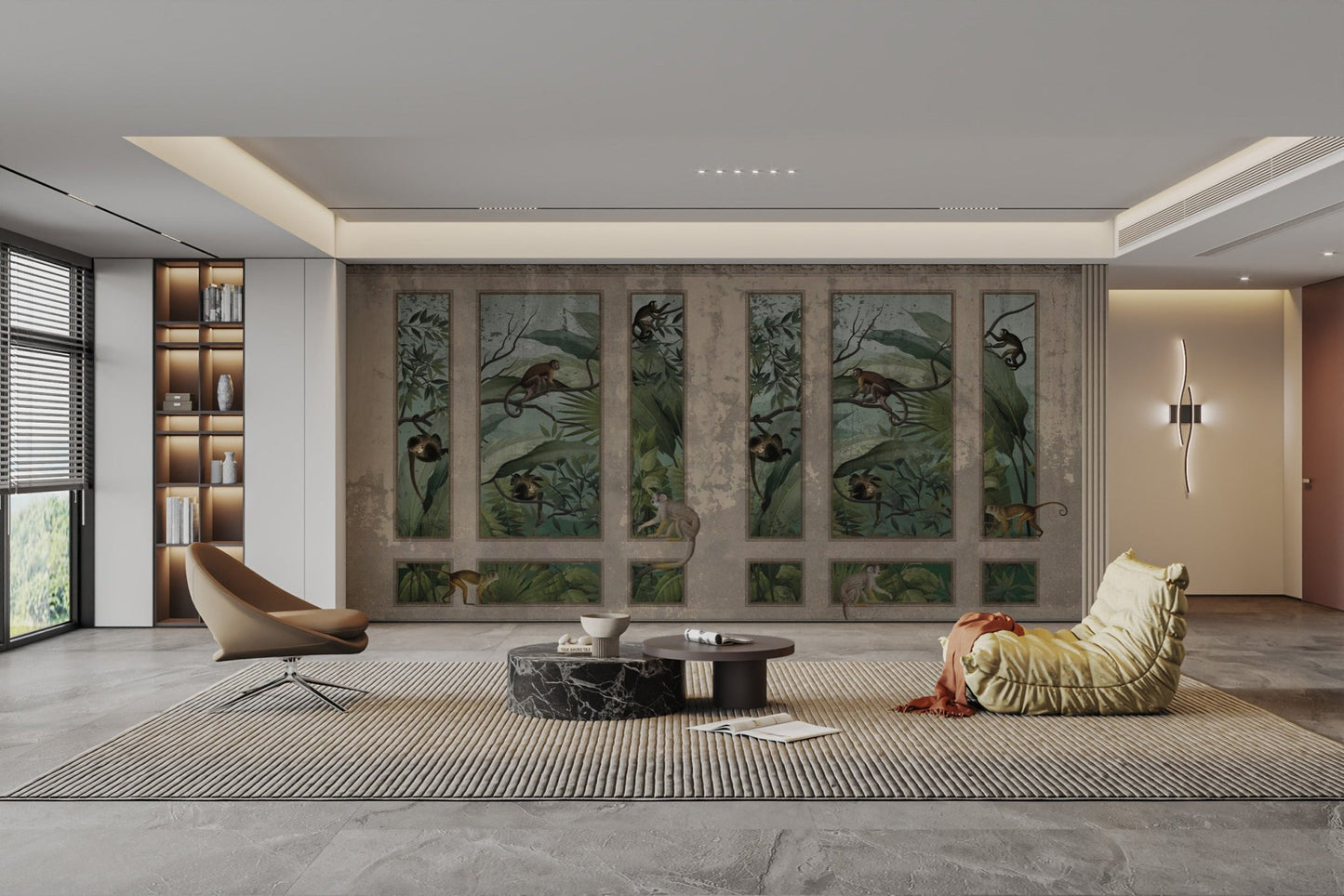 Antique Jungle Monkey Wallpaper