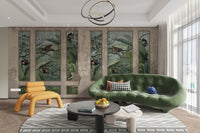 Old-world jungle wallpaper monkeys
