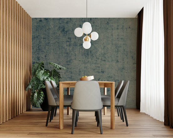 Antique linen aged denim mural wallpaper, GD2542