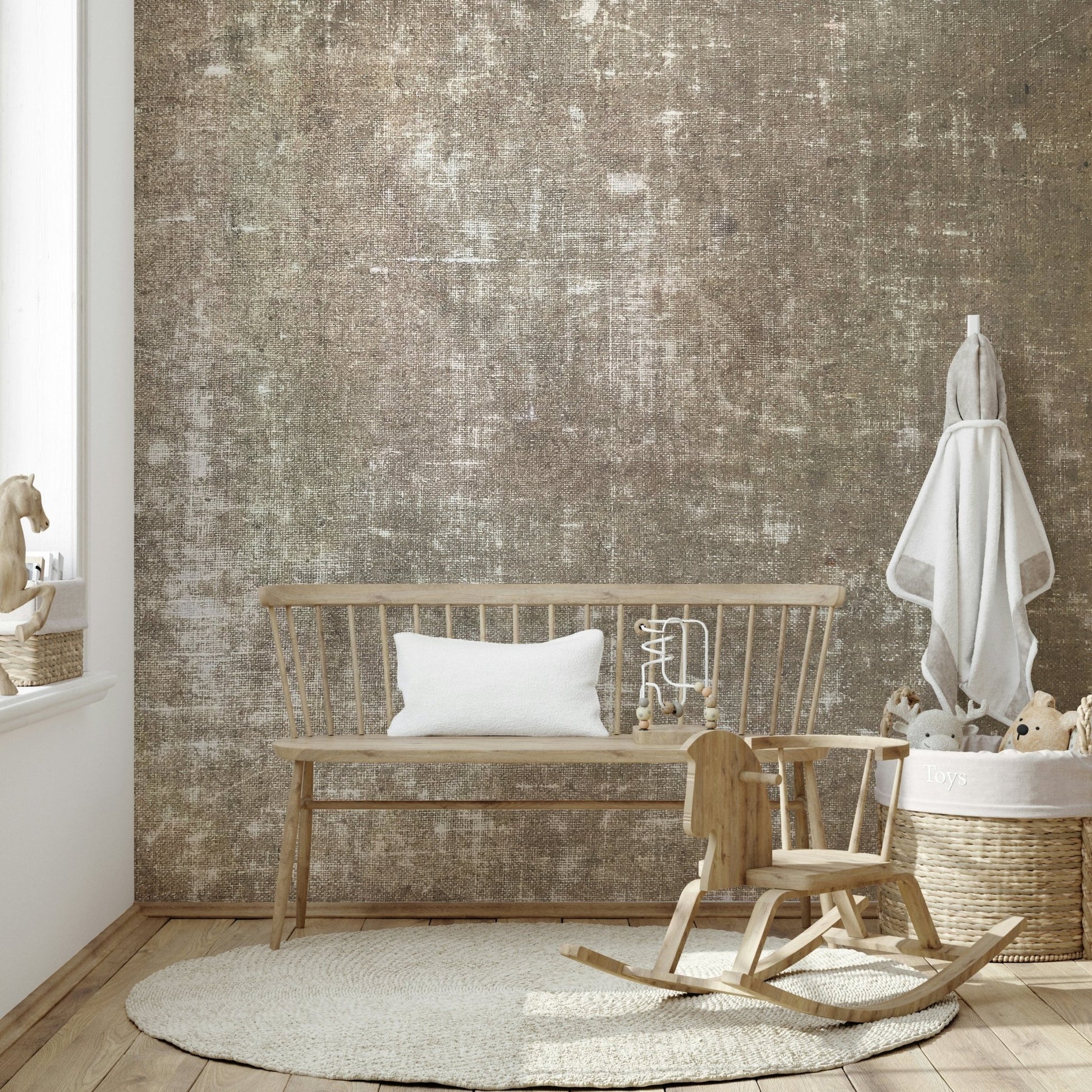 Vintage burlap wallpaper for walls
