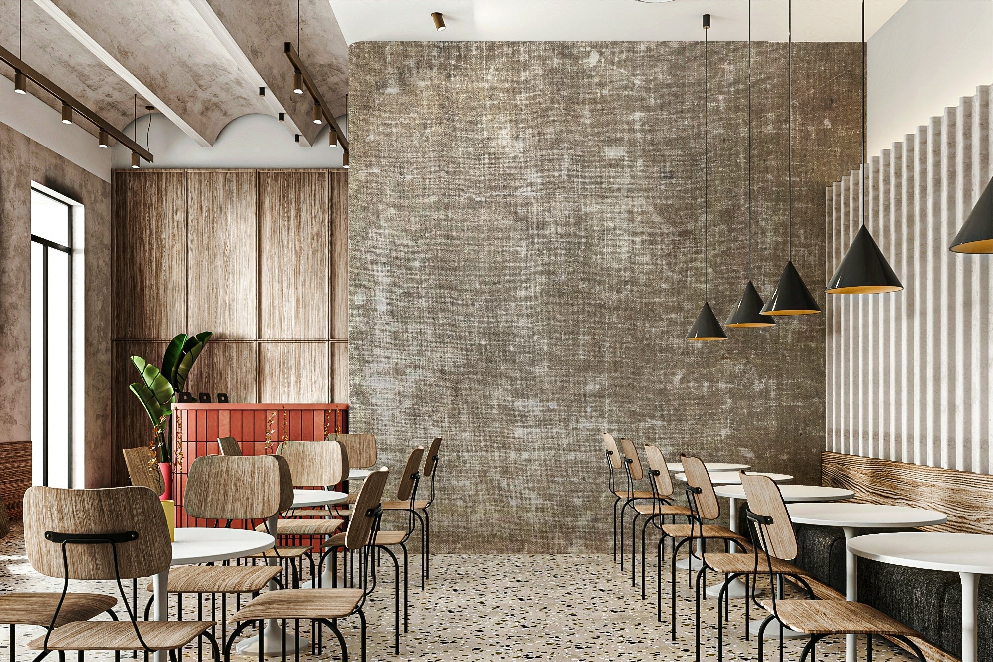 Antique linen burlap mural wallpaper, GD2543