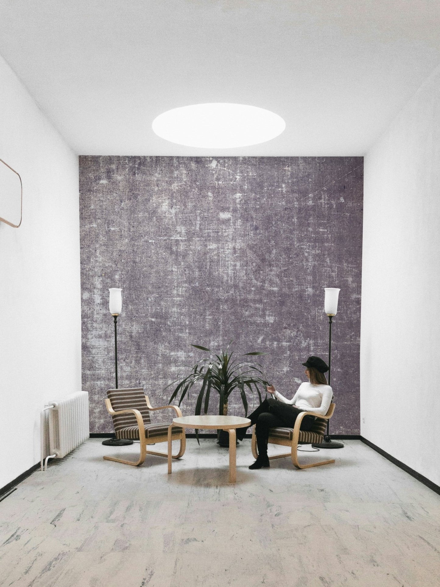 Rustic lilac mural wallpaper
