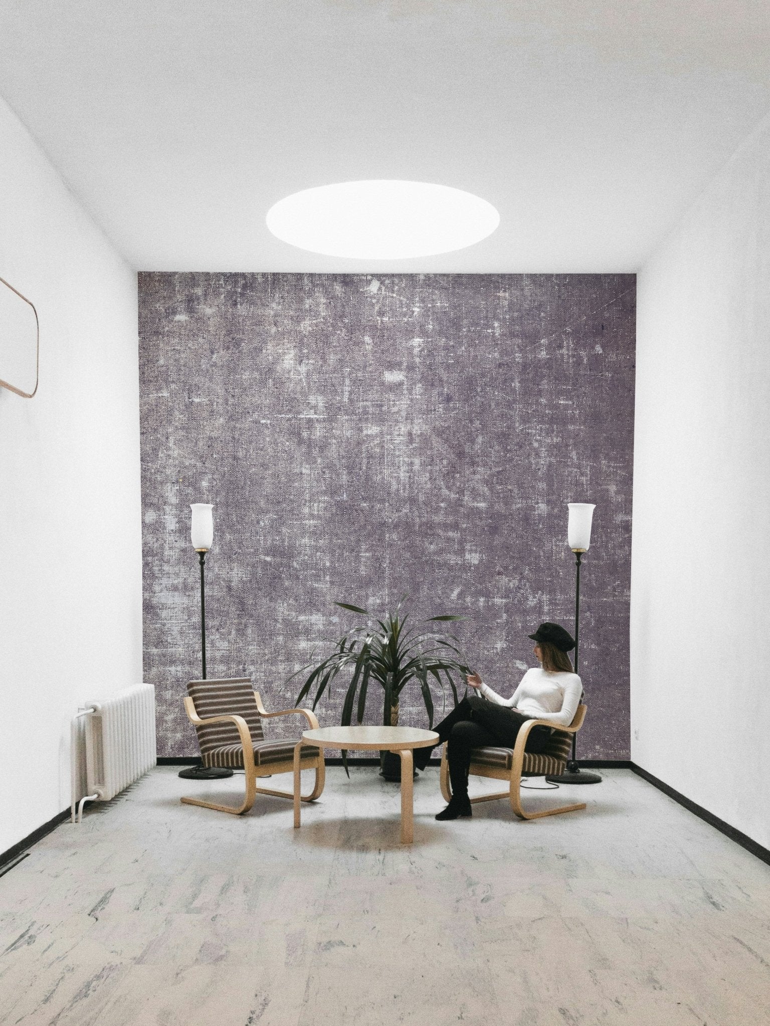 Rustic lilac mural wallpaper
