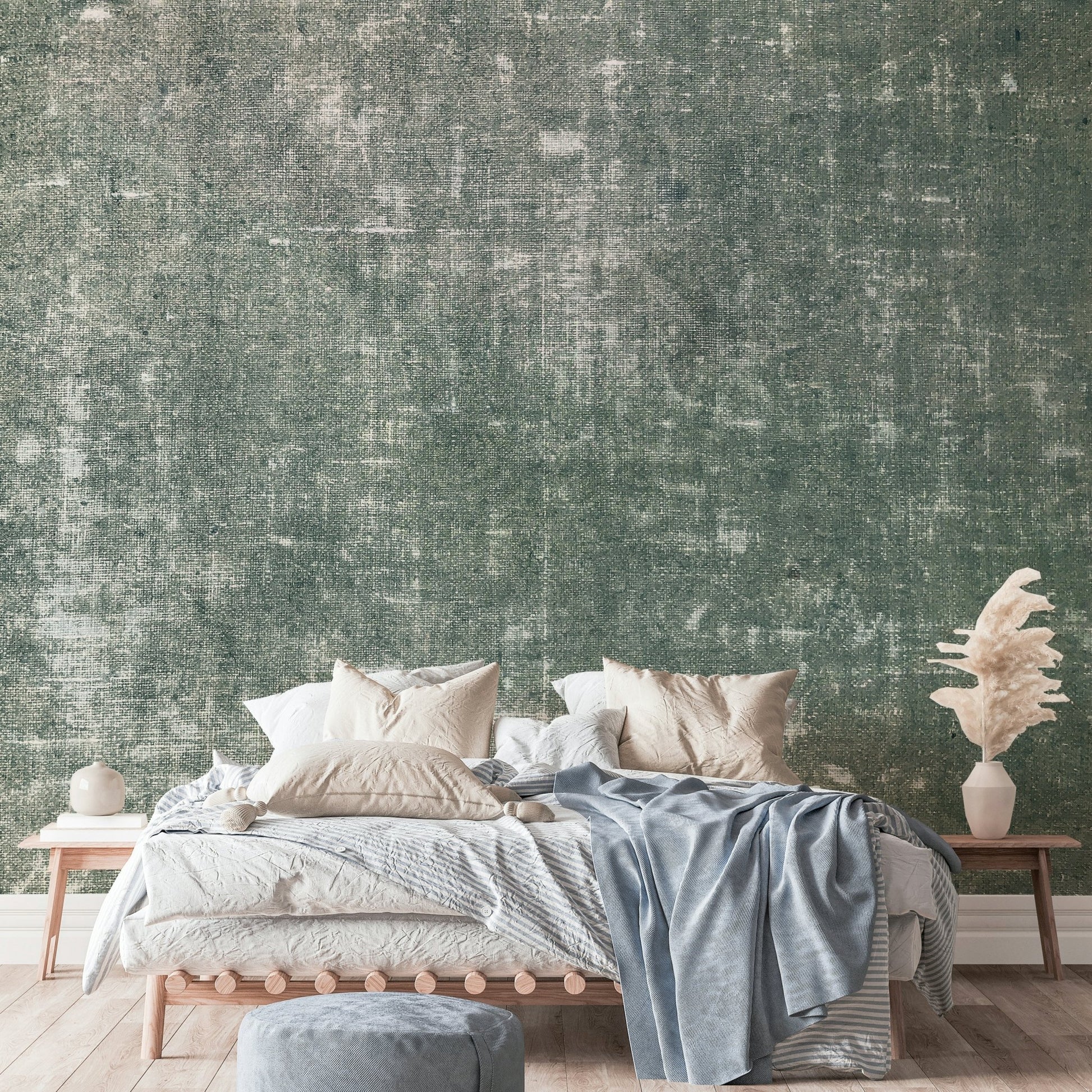 Soft vintage mural wallpaper design
