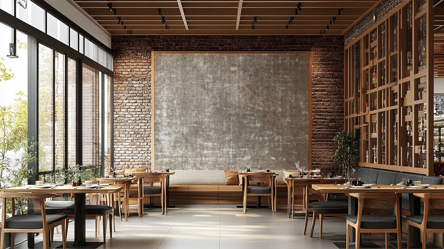 Distressed linen fabric-style wall mural
