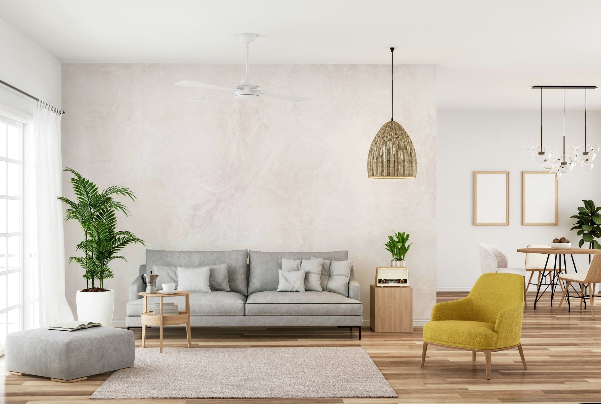 A beautiful subtle linen texture wallpaper mural for a modern home., GD5178