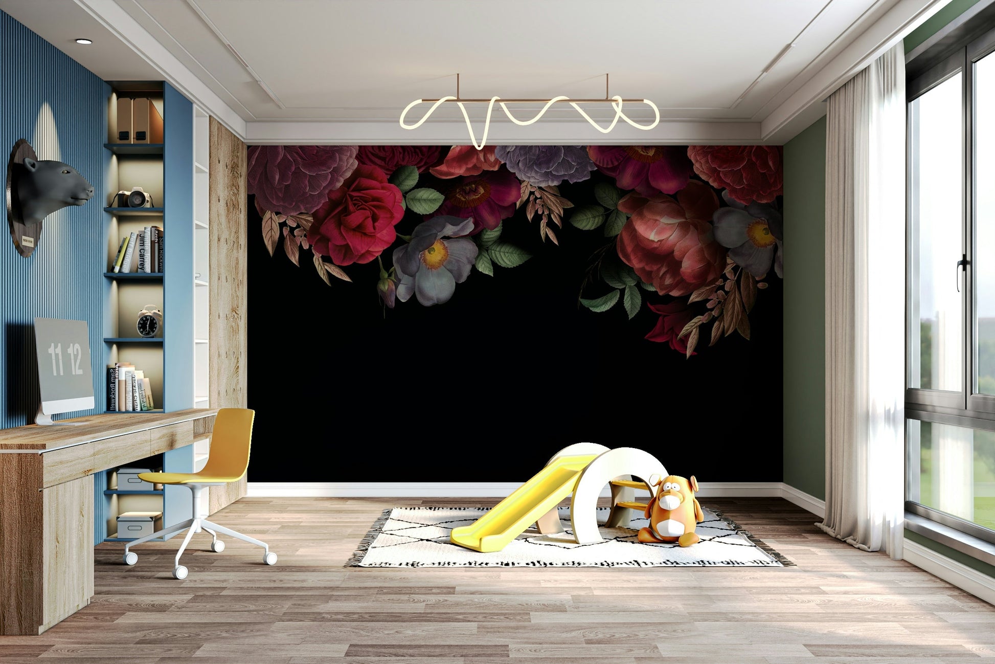 The style is artistic and modern.

